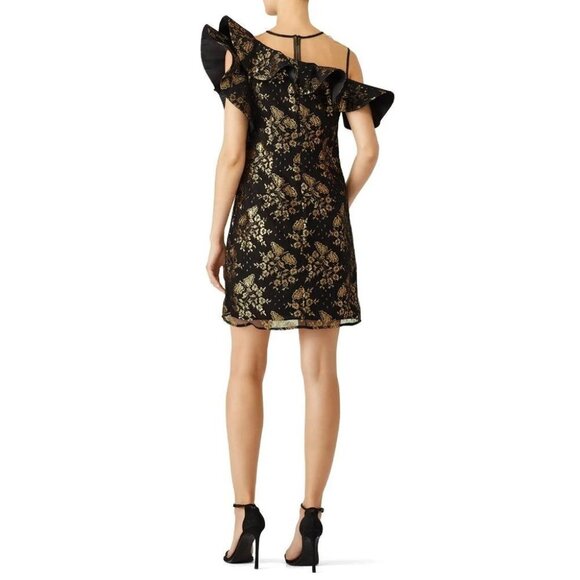 Nha Khanh Black Viera Lace Sheath Dress $545 - Picture 4 of 11